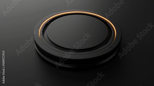 Black Circle with Orange Glow.