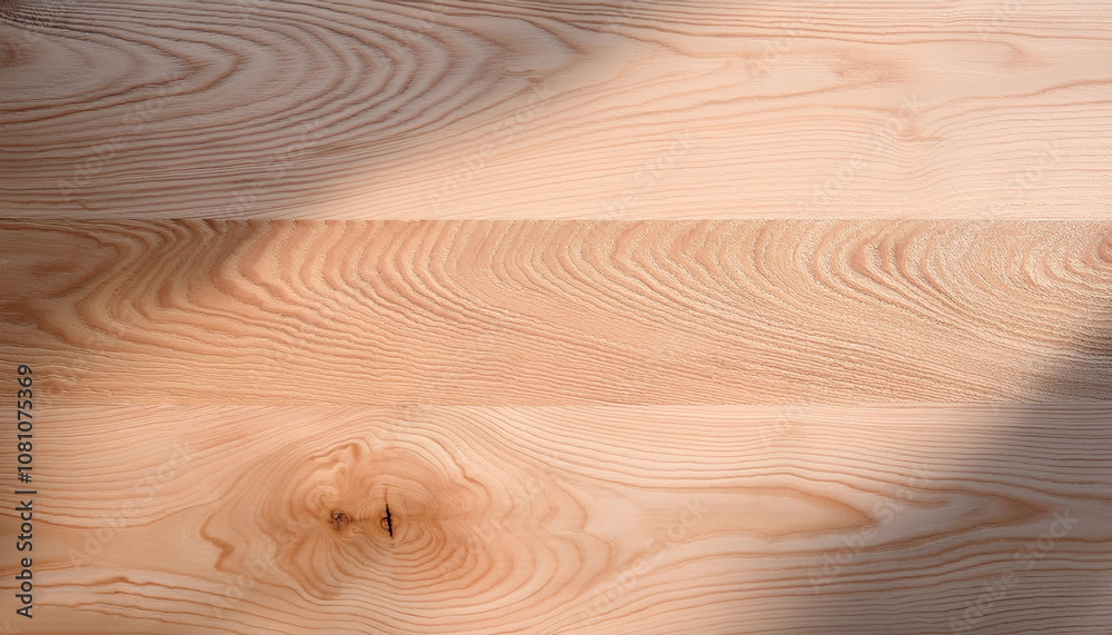 Fototapeta premium Top view of wood or plywood for backdrop, light wooden table with nature pattern and color, abstract