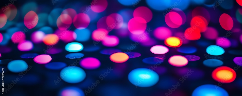 Vibrant Polka Dots on Dark Background