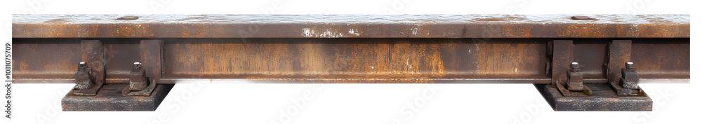 steel railway isolated on white background steel railway isolated on white background