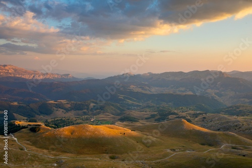 View of Bjelašnica Mountains in BosniaBjelašnica, Bosnia, aerial view, mountain range, hiking trails, nature escape, Balkan wilderness, outdoor photography, travel destination, ski resort, scenic moun