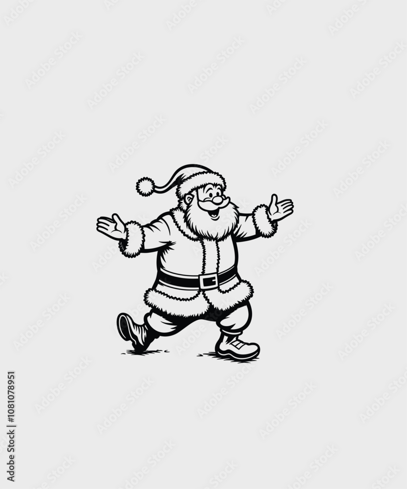 PrintIllustration of a Santa clouds silhouette Vector illustration of a Christmas silhouette PrintIllustration of a Santa clouds silhouette Vector illustration of a Christmas silhouette