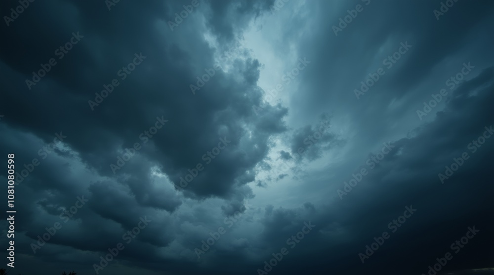 A dramatic image of a dark, cloudy sky filled with swirling storm clouds, capturing the intensity and mood of an impending storm A dramatic image of a dark, cloudy sky filled with swirling storm clouds, capturing the intensity and mood of an impending storm