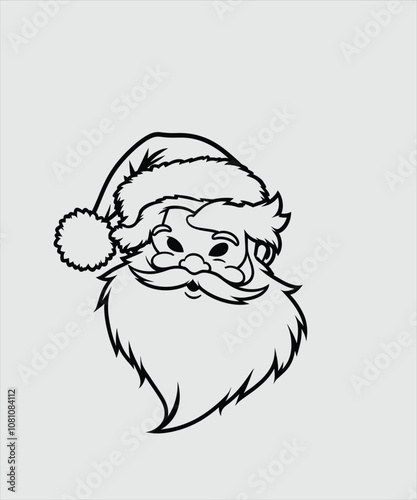 PrintIllustration of a Santa clouds silhouette  Vector illustration of a Christmas silhouette