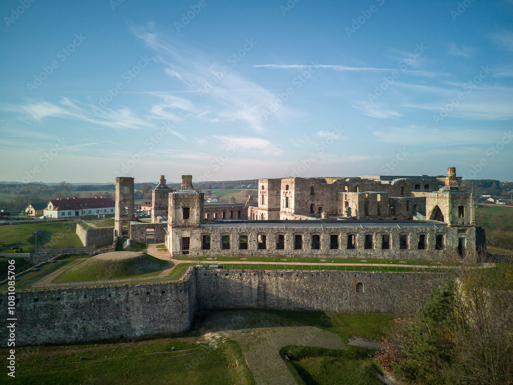 Krzyżtopór Castle in Ujazd, Poland.