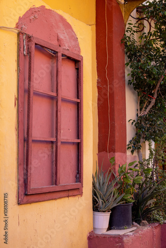 Anafiotika, scenic tiny neighborhood of Athens, part of the old historical district Plaka, narrow streets, Athens, Greece