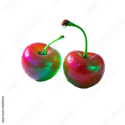 3D rendering of a single amber-colored liquid droplet, ai generated png image, transparent background,