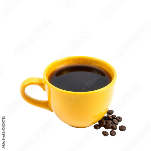 3D rendering of a single amber-colored liquid droplet, ai generated png image, transparent background,