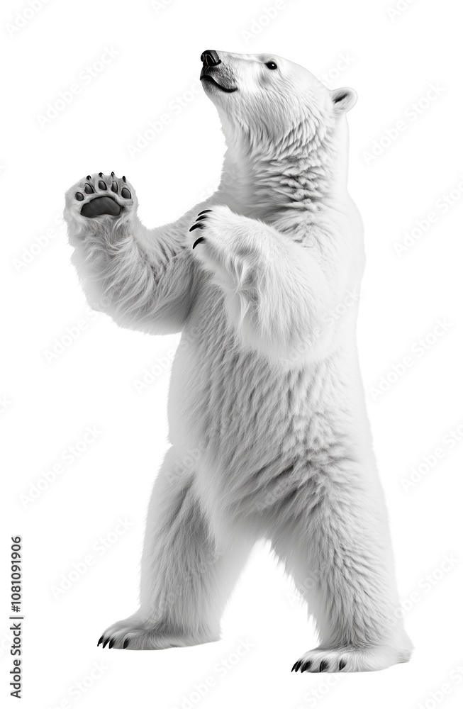 Polar bear in National Geographic style, isolated on a transparent background Polar bear in National Geographic style, isolated on a transparent background