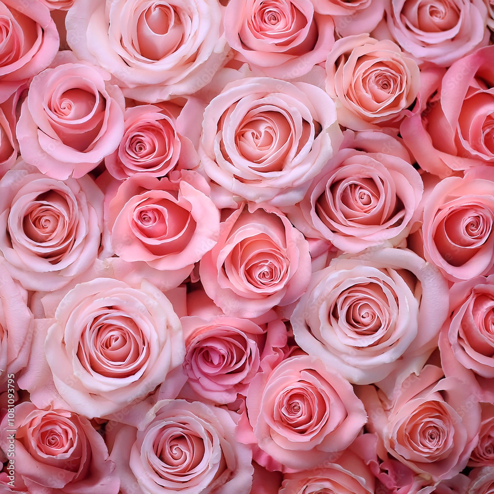 Naklejka premium Rose flower pattern texture background