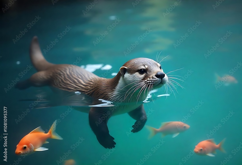 Fototapeta premium sea lion swimming