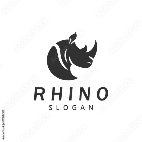 Rhino logo design template, Simple modern professional rhino logo