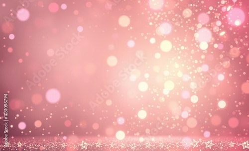 Shimmering pink and gold diamond scatter generative ai christmas backdrop professional studio photography 