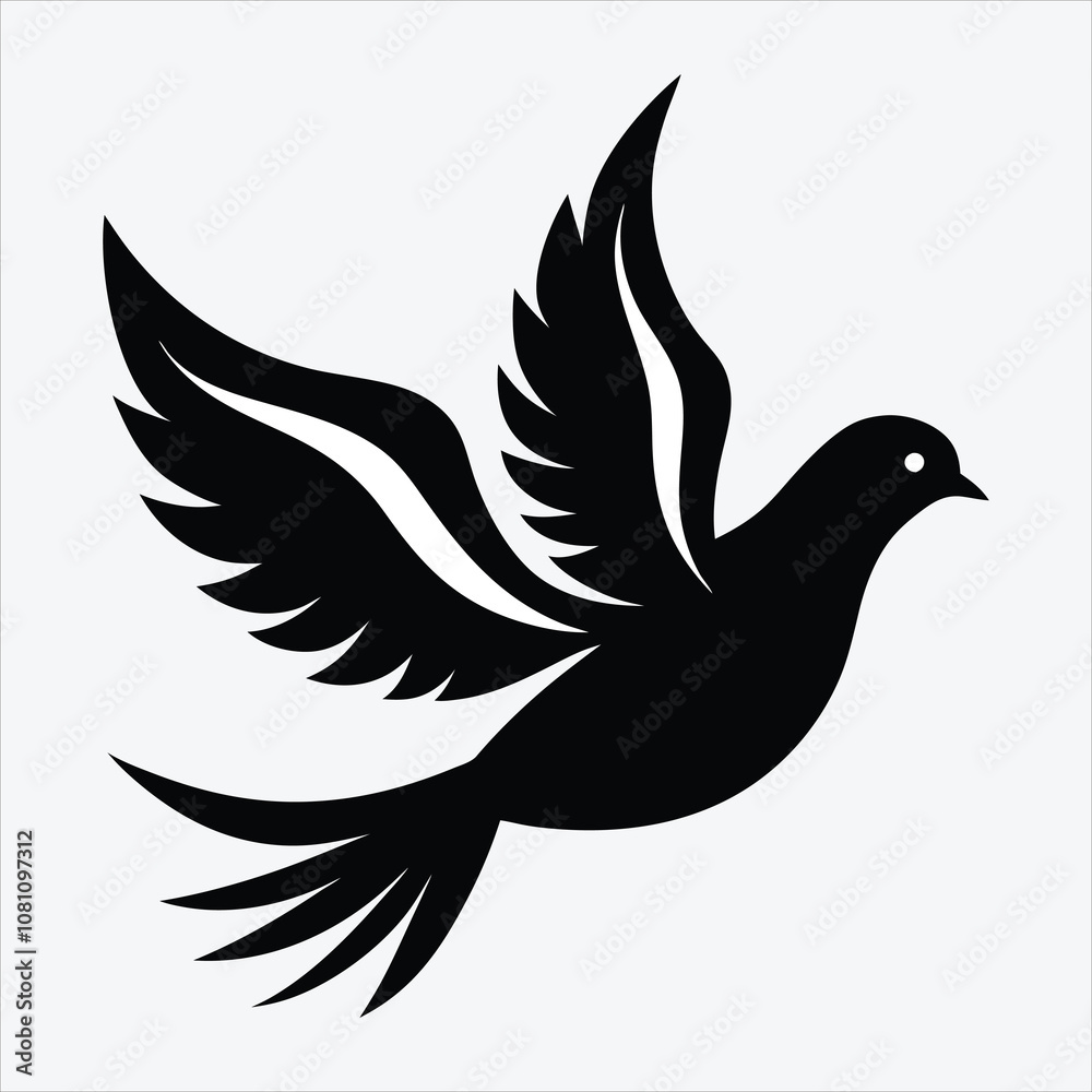 Fototapeta premium peace dove, Vector White background illustration, Generative Ai