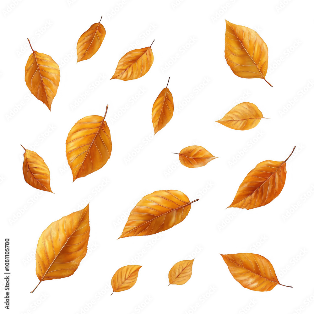 autumn leaves Isolated On Transparent Background autumn leaves Isolated On Transparent Background