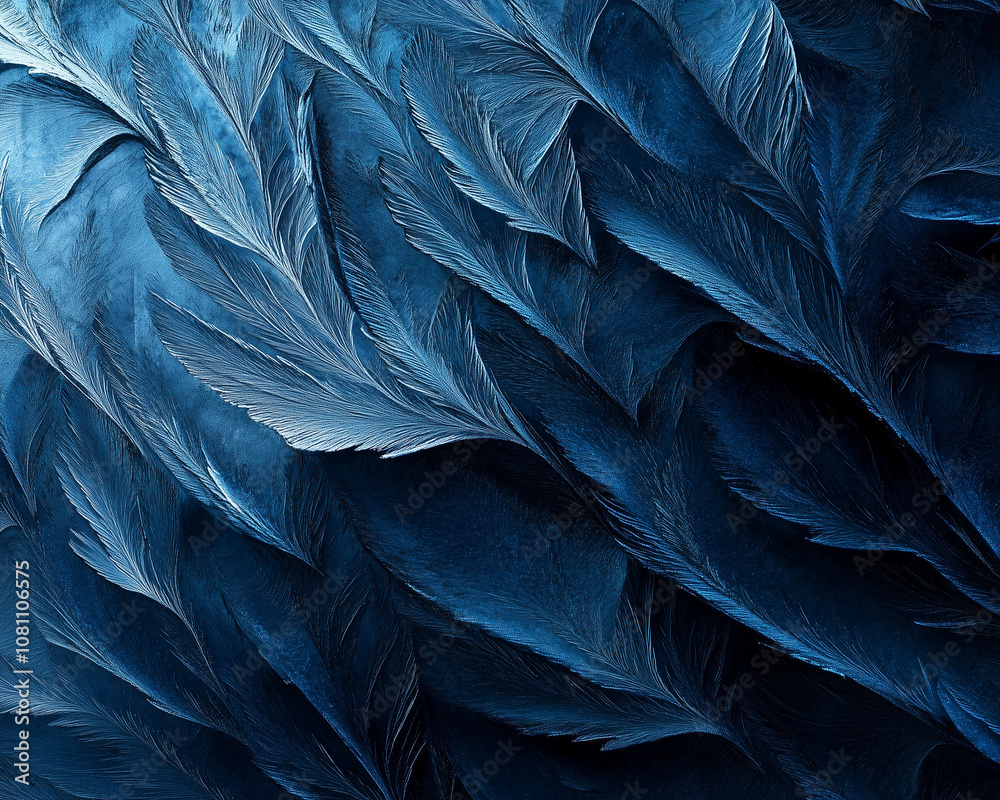 Icy Designs in Cerulean and Charcoal: Conveying Chill with Vibrant Depth