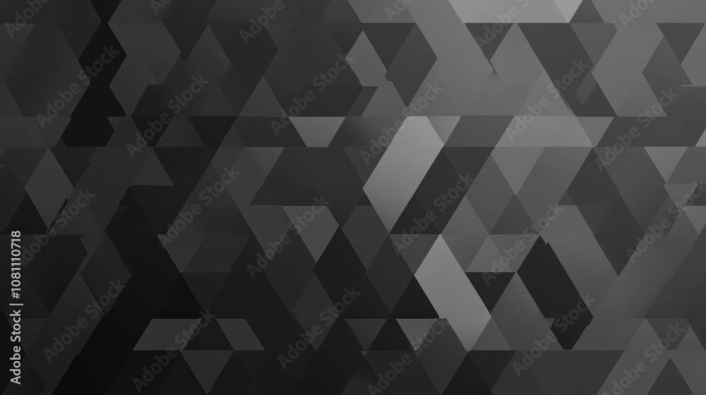 Fototapeta premium A black and white abstract patterned background with a white triangle
