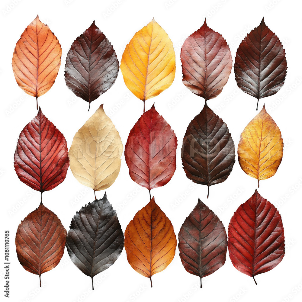 Fototapeta premium autumn leaves Isolated On Transparent Background