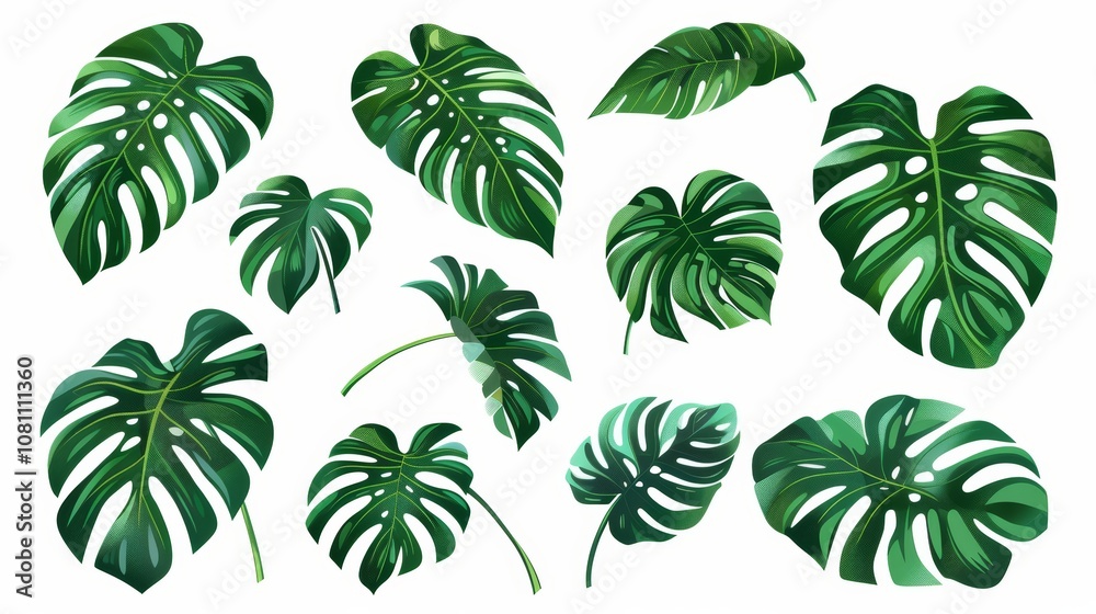 Tropical Leaf Design for Summer Decor Generative AI Tropical Leaf Design for Summer Decor Generative AI
