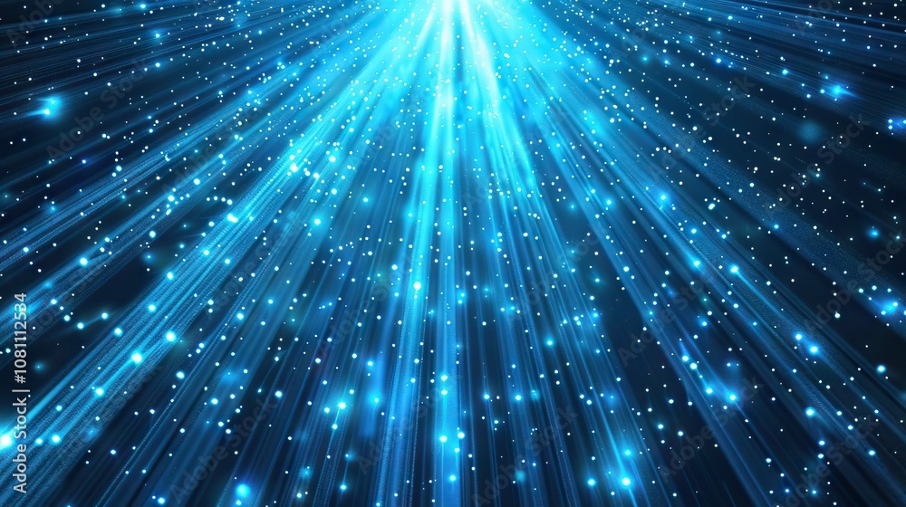 Binary beams. Abstract blue background. Raster illustration. Binary beams. Abstract blue background. Raster illustration.