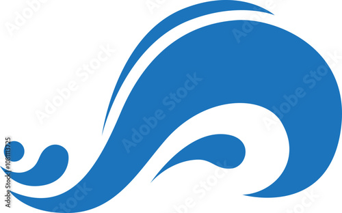 wave splash water symbol icon flat illustration design