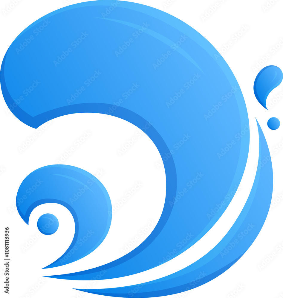 wave splash water symbol icon gradient illustration design wave splash water symbol icon gradient illustration design