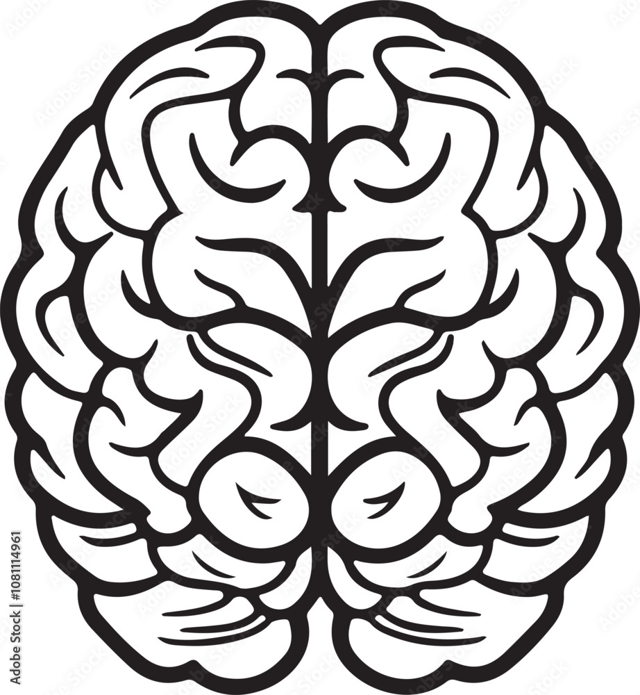Fototapeta premium Brain Icon Vector Illustration