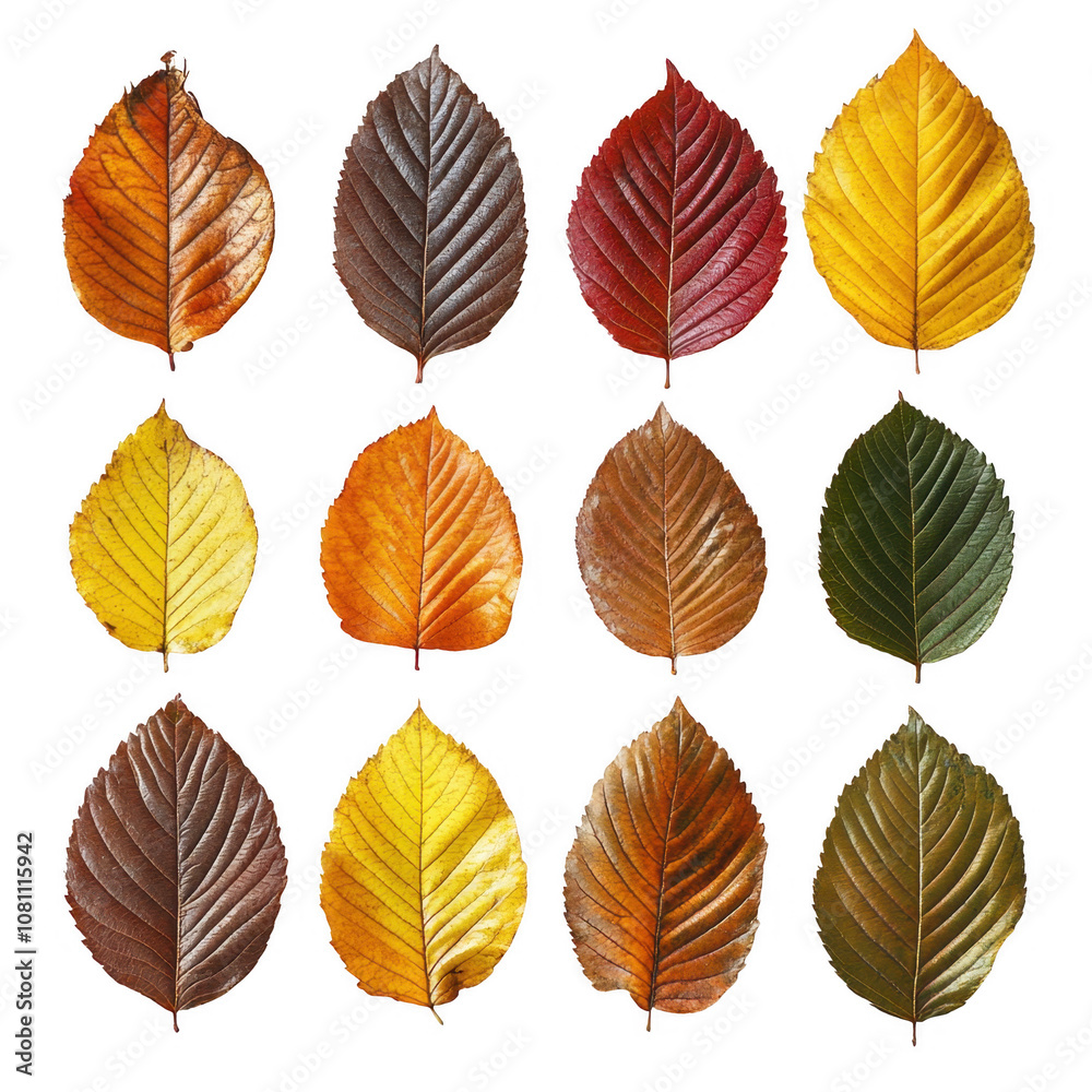 Autumn leaves Isolated On Transparent Background Autumn leaves Isolated On Transparent Background