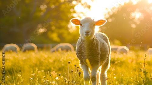 "Joyful animals basking in warm sunlight in wide open fields on a beautiful day"