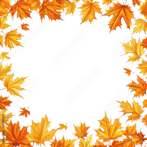 Autumn leaves Isolated On Transparent Background