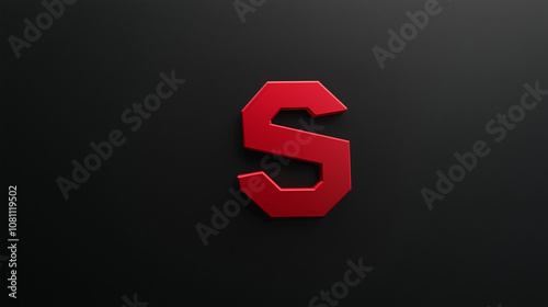 Minimalist black background with a single, large red percentage sign as the focal point