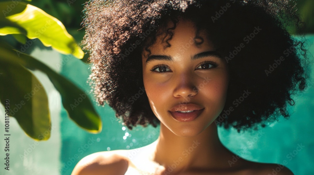 A Black woman enjoys a cultural wellness ritual with African traditions in a serene spa environment A Black woman enjoys a cultural wellness ritual with African traditions in a serene spa environment