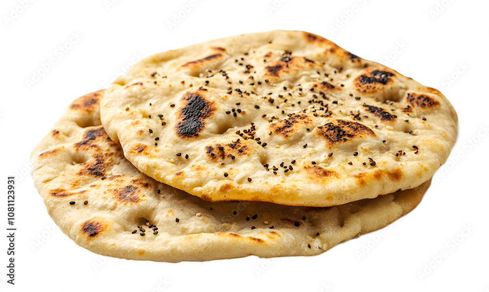 tasty crispy naan isolated on white background tasty crispy naan isolated on white background