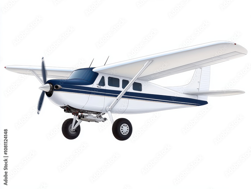 Airplane in Flight Mid-Air with Clear Visibility