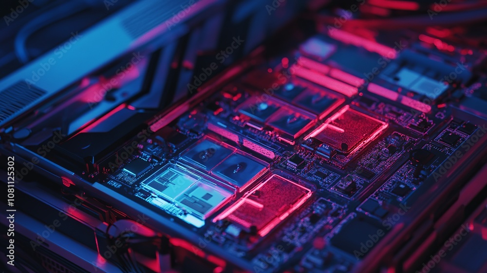 A computer model showing how a laptop stores data. A computer model showing how a laptop stores data.