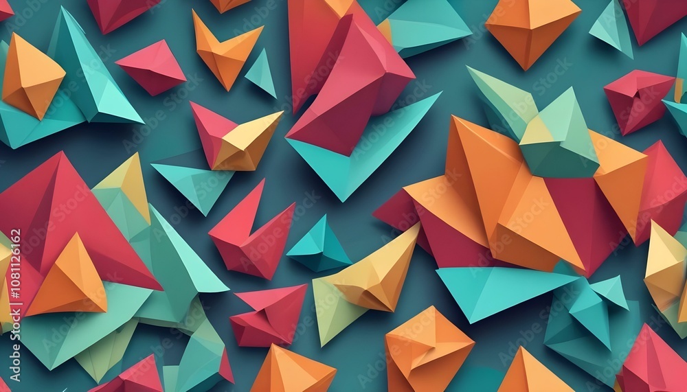 Composición de origami Composición de origami