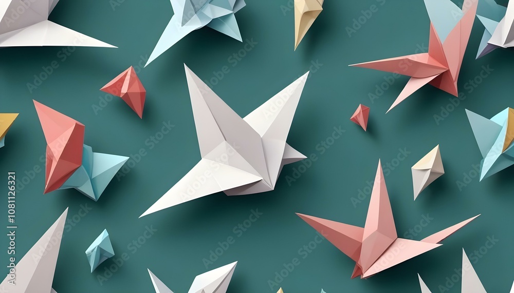 Composición de origami Composición de origami