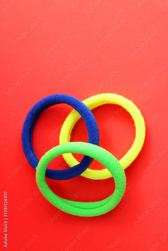 Fototapeta premium Colorful elastic to tie hair 