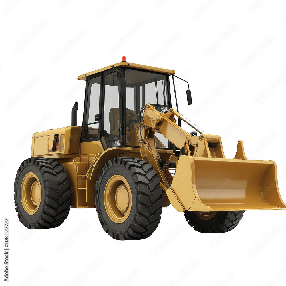 Backhoe Loader Isolated On Transparent Background Backhoe Loader Isolated On Transparent Background