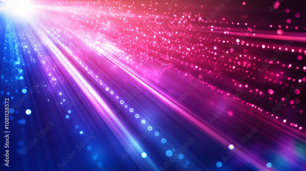 Bright red and blue laser lights pulse and shine, creating a vibrant atmosphere perfect for a concert or music event. This colorful 3D design is ideal for a pop, rock, or rap show. Bright red and blue laser lights pulse and shine, creating a vibrant atmosphere perfect for a concert or music event. This colorful 3D design is ideal for a pop, rock, or rap show.