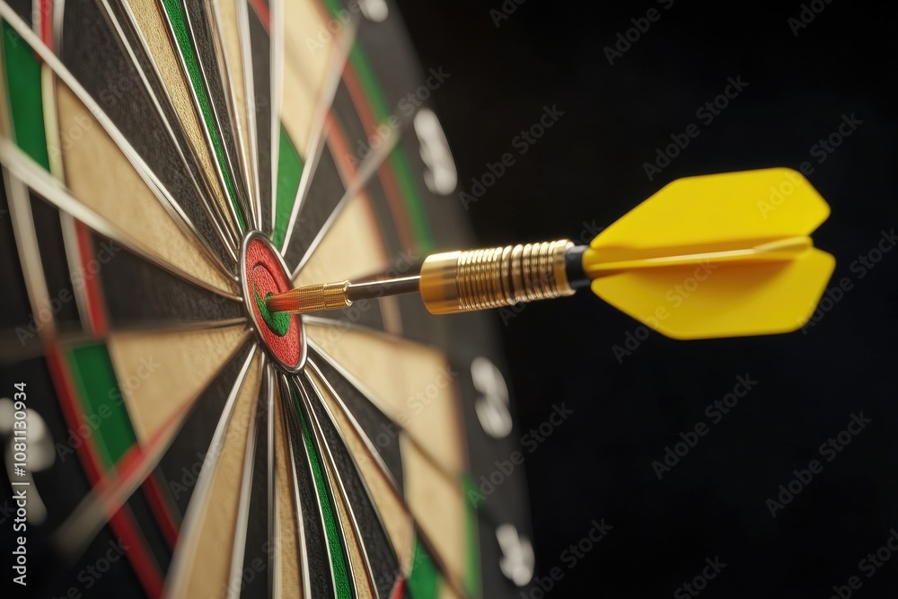 Dart Headed for the Bullseye, Representing Focus Dart Headed for the Bullseye, Representing Focus