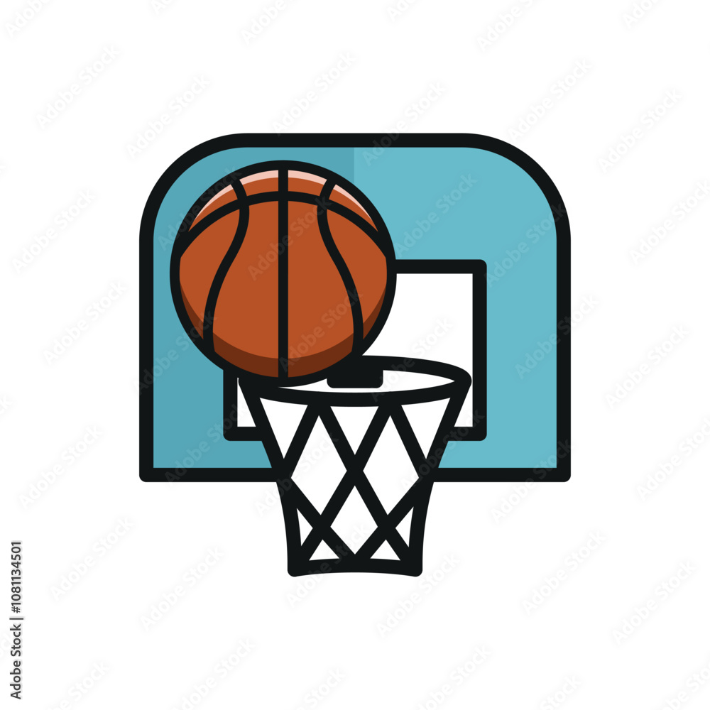 Set basketball hoop sport icon vector design templates modern and simple Set basketball hoop sport icon vector design templates modern and simple