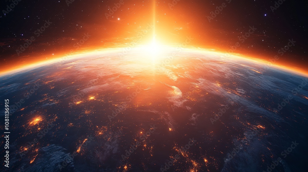 Comet passing Earth in space, stunning view of celestial travel and cosmic beauty Comet passing Earth in space, stunning view of celestial travel and cosmic beauty