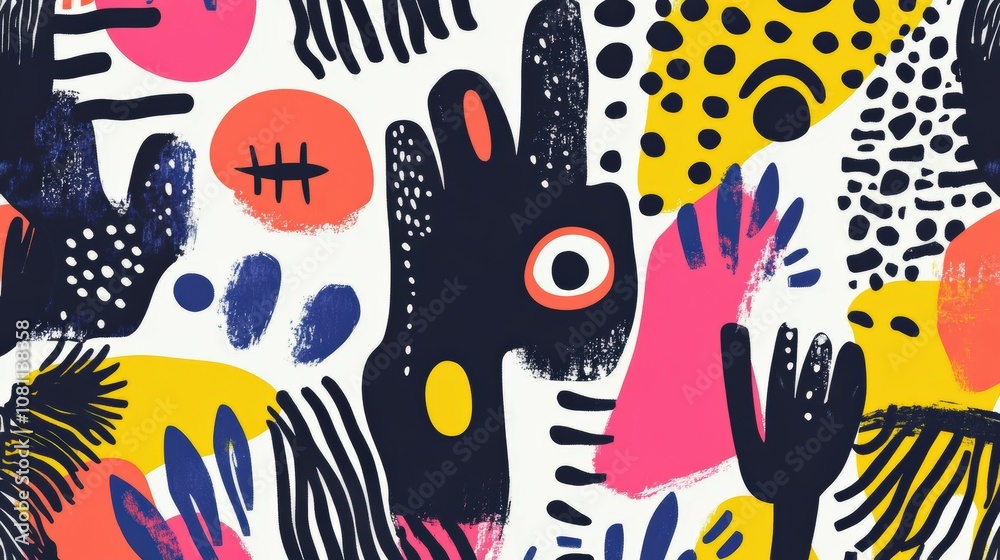 Vibrant graffiti artwork showcasing abstract shapes and bold colors Vibrant graffiti artwork showcasing abstract shapes and bold colors