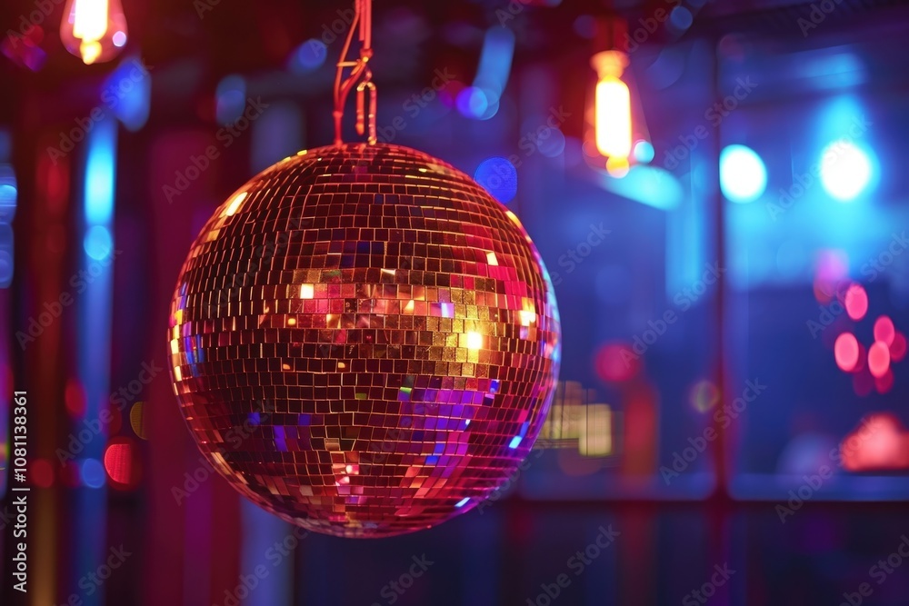 Fototapeta premium Disco ball in a nightclub Disco ball