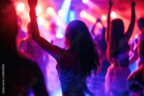 Friends having fun in the disco