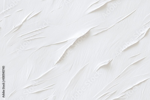 Wallpaper Mural Textura de papel amassado em tons de branco, com padrão abstrato e delicado, estilo minimalista, criado por IA generativa. Torontodigital.ca