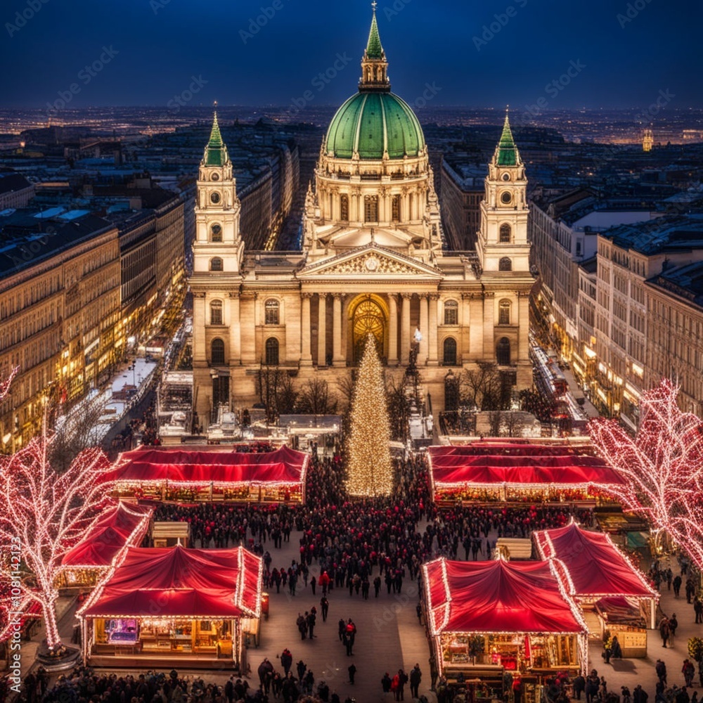 Obraz premium christmas market