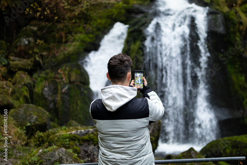 Germany's highest waterfalls in Triberg a unique memorable attraction in the Black Forest mountains.