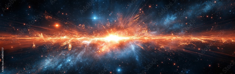 Comet passing planet Earth in outer space, cosmic scene for sci-fi visuals Comet passing planet Earth in outer space, cosmic scene for sci-fi visuals